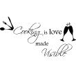 Wall decals with quotes - Love of cooking - ambiance-sticker.com