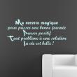 Wall decals with quotes - Wall decal Ma recette magique - ambiance-sticker.com