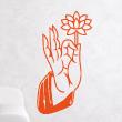 Wall decals design - Wall decal hand with lotus - ambiance-sticker.com