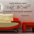 Wall decals with quotes - Wall decal The right answer - ambiance-sticker.com