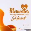 Love  wall decals - Wall decal Memories are timeless treasures of the Heart - ambiance-sticker.com