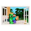 Wall decals for kids - Steve and Creeper wall decal - ambiance-sticker.com
