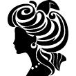 Figures wall decals - Wall decal Fashion Hair stylist - ambiance-sticker.com