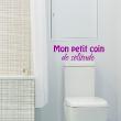 WC wall decals - Wall decal Mon petit coin de solitude - ambiance-sticker.com
