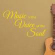 Wall decals with quotes - Wall decal Music is the voice of the soul - ambiance-sticker.com