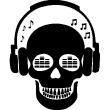 Music Skeleton dj Wall decal - ambiance-sticker.com