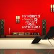 Wall decals music - Wall decal My heart's stereo - Gym Class Heroes - ambiance-sticker.com