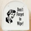 Bathroom wall decals - Wall decal Don't forget to wipe - ambiance-sticker.com