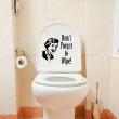 Bathroom wall decals - Wall decal Don't forget to wipe - ambiance-sticker.com