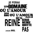 Wall decals music - Wall decal Ne me quitte pas - Jacques Brel - ambiance-sticker.com