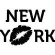 City wall decals - Wall decal New York with kiss - ambiance-sticker.com