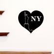 City wall decals - Wall decal New York heart - ambiance-sticker.com