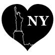 Wall decal New York heart - ambiance-sticker.com
