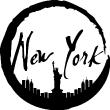 New York wall decals - Wall decal New York surrounded - ambiance-sticker.com