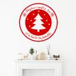 Wall decals for Christmas - Wall sticker quote christmas joyeux noël à toute ta famille - ambiance-sticker.com