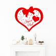 Wall decals for Christmas - Wall stickers Christmas happy christmas heart - ambiance-sticker.com