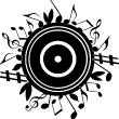 Wall decals music - Wall decal Notes and speaker - ambiance-sticker.com