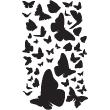 Cloud of Butterflies wall decal +15 Swarovski crystals - ambiance-sticker.com
