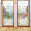 Blackout wall decals - Blackout and privacy sticker for window 1 meter x 40 cm birds in the forest - ambiance-sticker.com