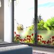 Blackout wall decals - Blackout and privacy sticker for window 100 x 40 cm poppies - ambiance-sticker.com