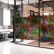 Blackout wall decals - Blackout and privacy sticker for window 100 x 40 cm multicolored stained glass - ambiance-sticker.com