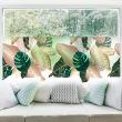 Blackout wall decals - Blackout and privacy sticker for window tropical leaves - ambiance-sticker.com