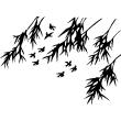 Flowers wall decals - Wall decal birds and leaves of bamboo - ambiance-sticker.com