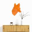 Wall decals 3D - Wall sticker origami 3D orange fox in profile - ambiance-sticker.com