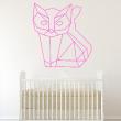Wall decals origami - Wall decal origami cat with big eyes - ambiance-sticker.com