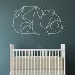 Wall decals for babies  Wall decal origami lengthened bear - ambiance-sticker.com