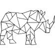 Wall decals for kids - origami rhino Wall decal - ambiance-sticker.com