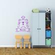 Wall decals for kids - Bear and bird Free text wall decal - ambiance-sticker.com
