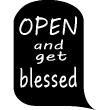 Bathroom wall decals - Wall decal Open and get blessed - ambiance-sticker.com