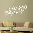Wall decals for doors - Wall 3D WHITE 3D plastic rings - pack of 6 - ambiance-sticker.com