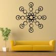 Wall decals for doors - Wall 3D Black 3D plastic rings - pack of 6 - ambiance-sticker.com