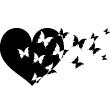 Animals wall decals - Butterflies in a heart Wall decal - ambiance-sticker.com