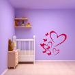 Love  wall decals - Wall decal Wall decal butterflies and three hearts - ambiance-sticker.com