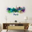 Wall decals design - Wall decal Paris design watercolor - ambiance-sticker.com