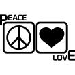 Wall decals design - Wall decal Peace and love framed - ambiance-sticker.com
