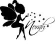 Wall decals Names - Fairy blowing stars wall decal - ambiance-sticker.com