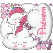 Wall decals Names - Wall decal cloud unicorn customizable names - ambiance-sticker.com