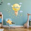 Wall sticker Names - Wall sticker curious traveling fox customizable names - ambiance-sticker.com