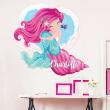 Wall sticker Names - Wall sticker mermaid on the shell customizable names - ambiance-sticker.com