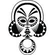 City wall decals - Wall decal Small African mask - ambiance-sticker.com