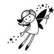 Little fairy with magical powersWall decal - ambiance-sticker.com