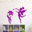 Wall decals for babies  Little fairy with a giant flower wall decal - ambiance-sticker.com