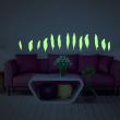 Phosphorescent  wall decals -  Wall sticker Glow in the dark 13 feathers - ambiance-sticker.com