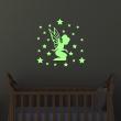 phosphorescent wall decals - Wall decal Fairies with the small stars - ambiance-sticker.com
