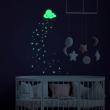 Glow in the dark wall decals - Wall decal Glow in the dark love cloud - ambiance-sticker.com
