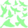 Glow in the dark   wall decals - Wall decal birds - ambiance-sticker.com